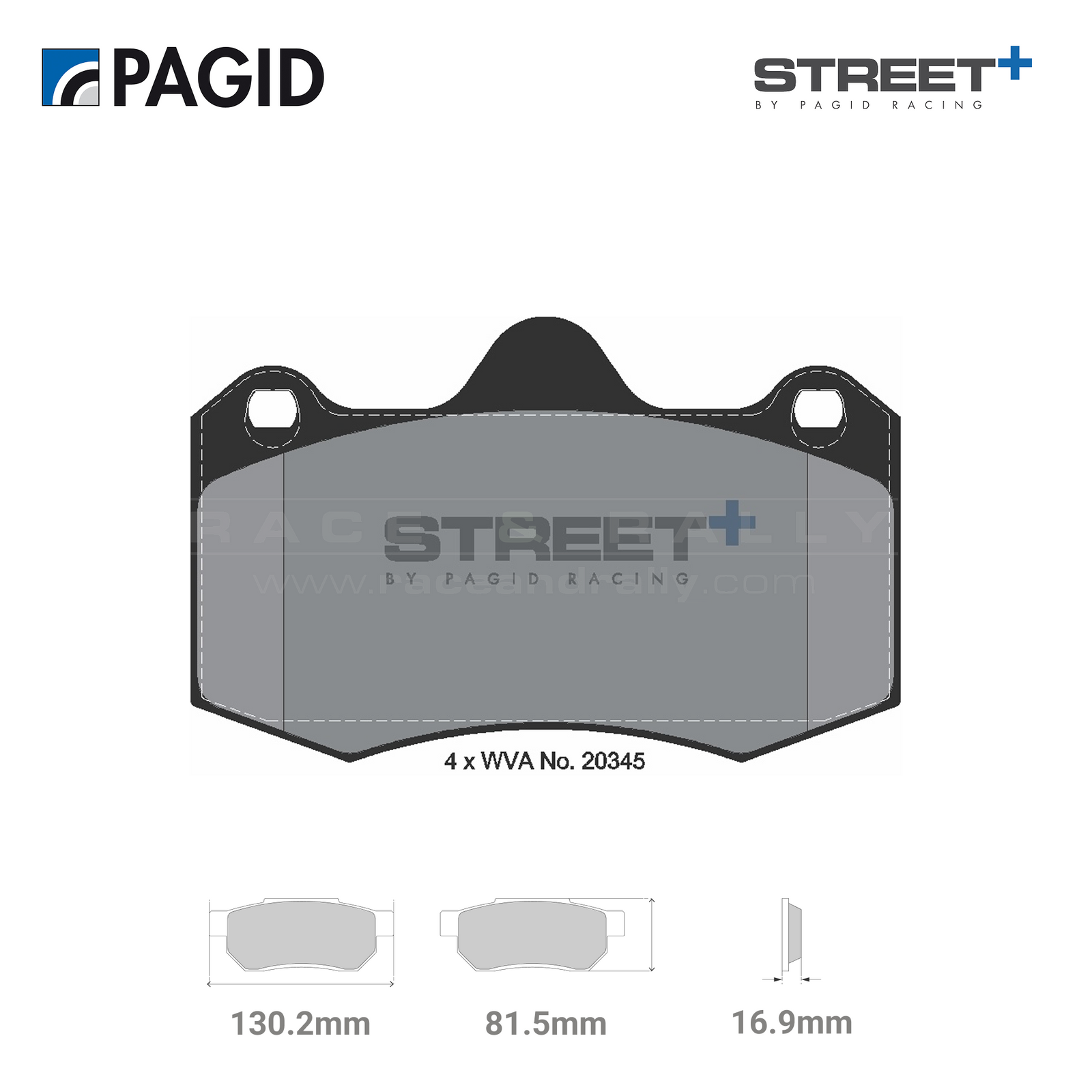 T8000SP2001 Pagid Street+ Brake Pad Set