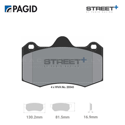T8000SP2001 Pagid Street+ Brake Pad Set