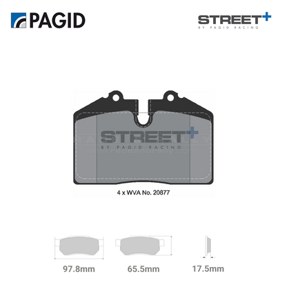 T8002SP2001 Pagid Street+ Brake Pad Set