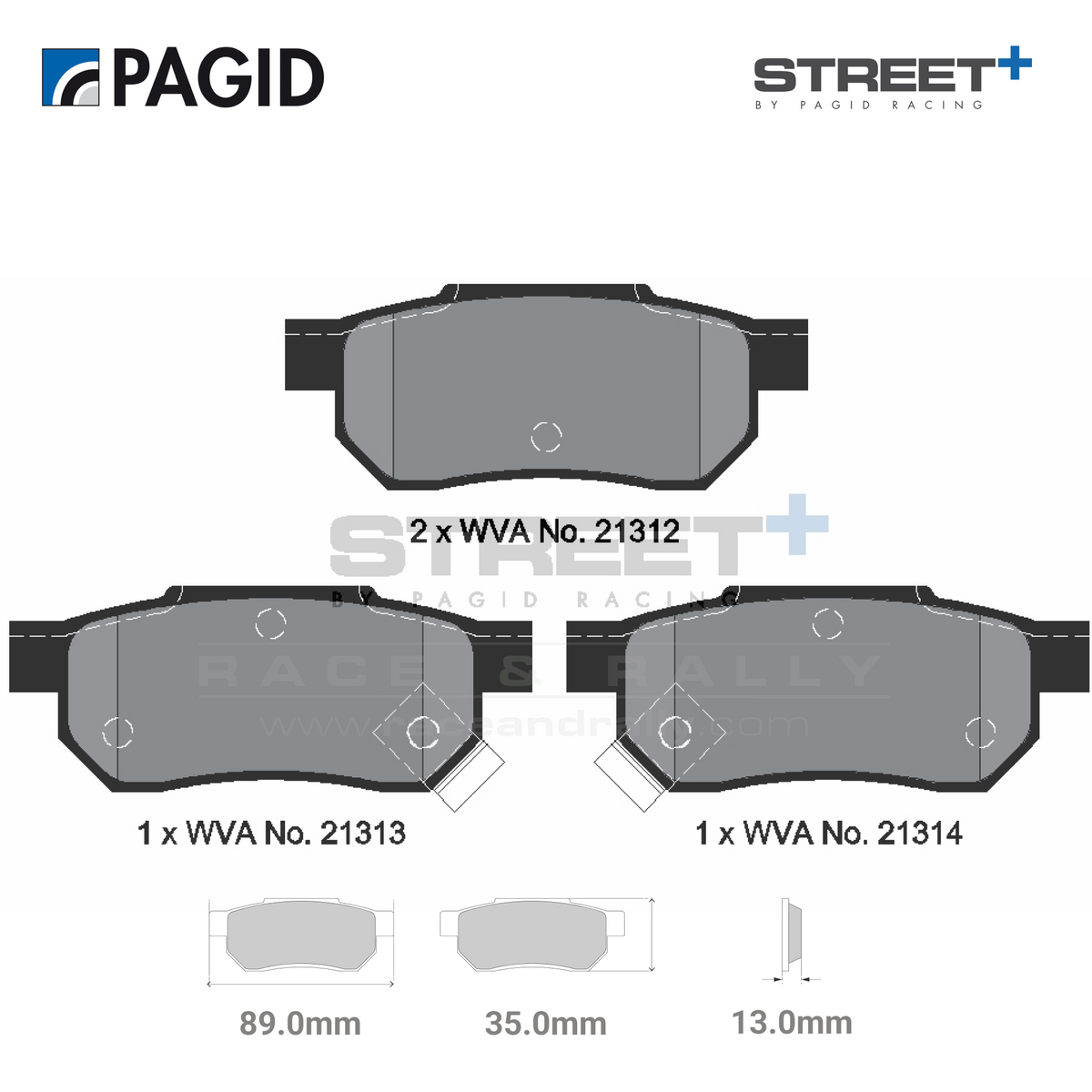T8004SP2001 Pagid Street+ Brake Pad Set