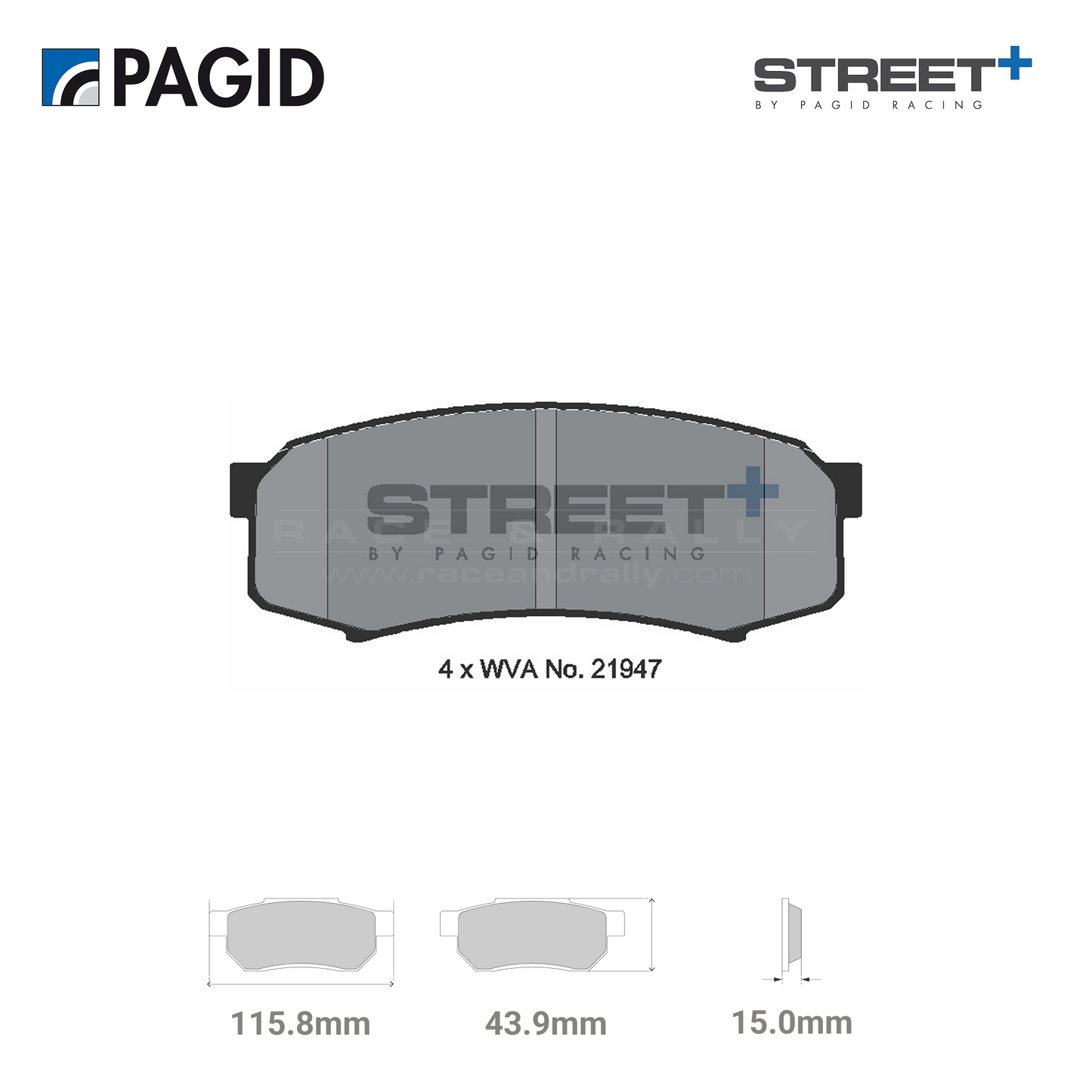 T8007SP2001 Pagid Street+ Brake Pad Set