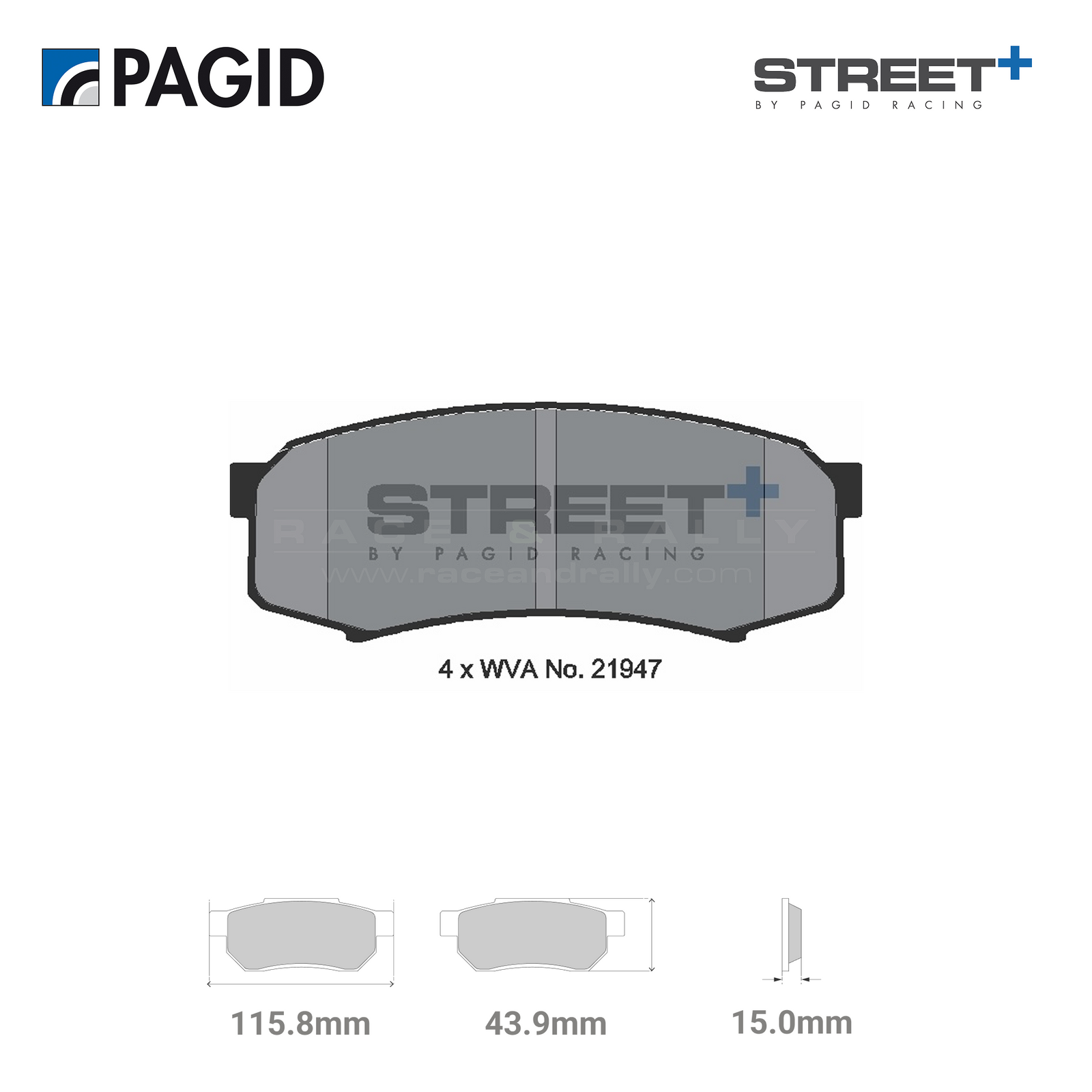 T8007SP2001 Pagid Street+ Brake Pad Set