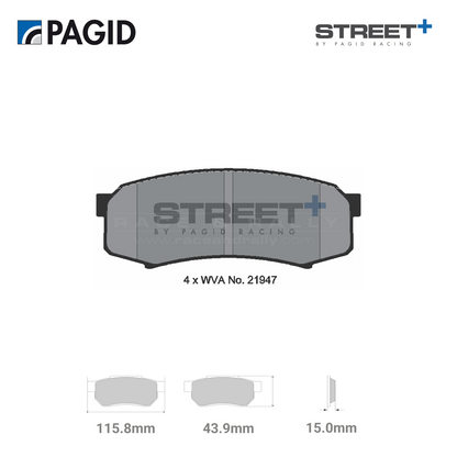 T8007SP2001 Pagid Street+ Brake Pad Set