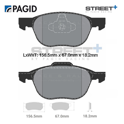 T8041SP2001 Pagid Street+ Brake Pad Set