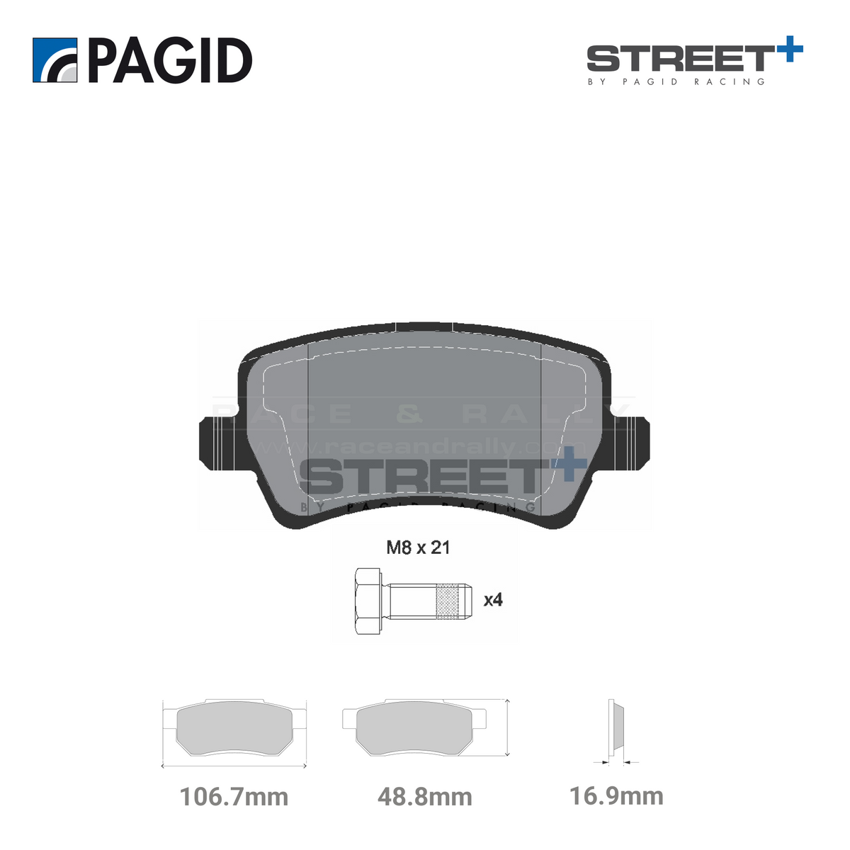 T8076SP2001 Pagid Street+ Brake Pad Set
