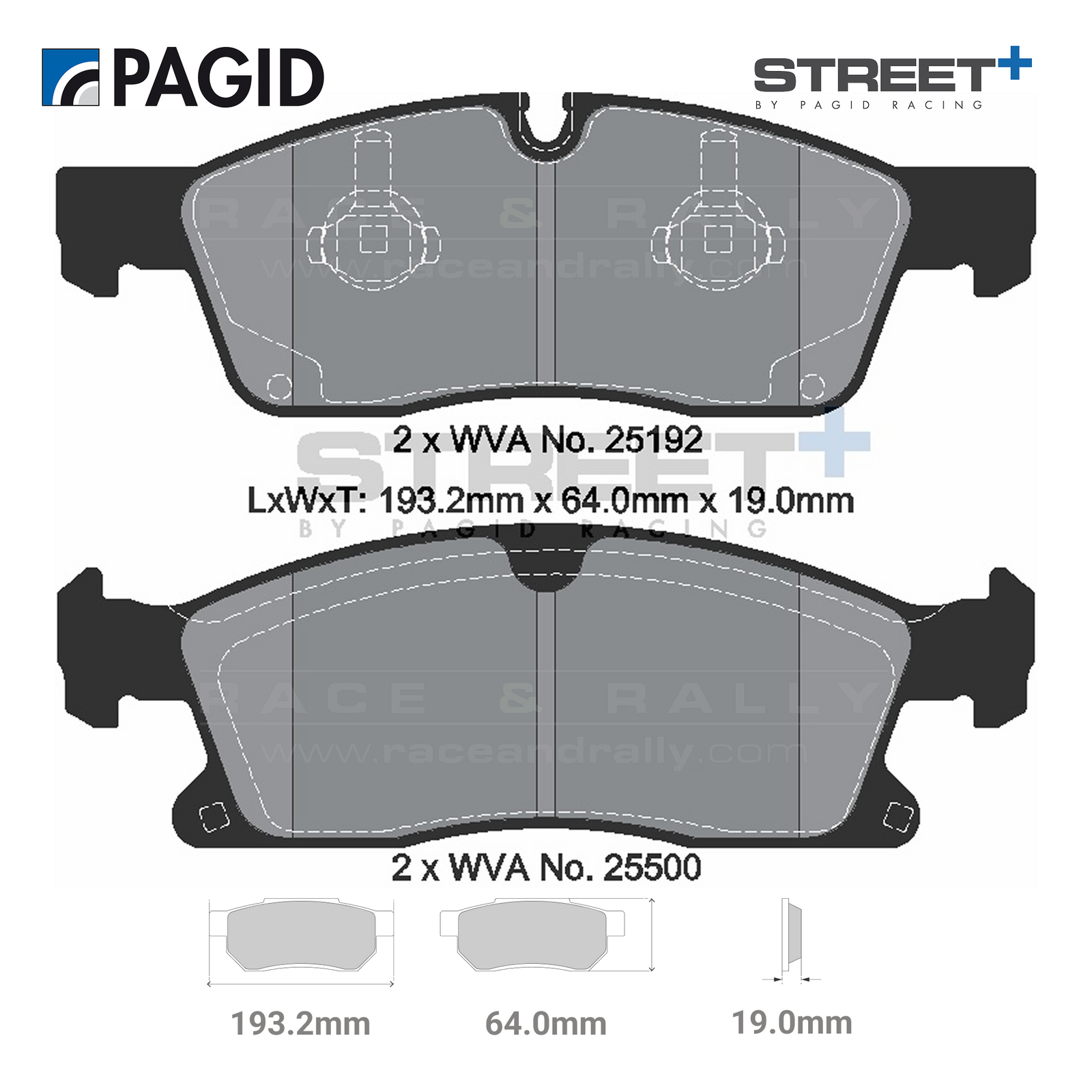 T8112SP2001 Pagid Street+ Brake Pad Set