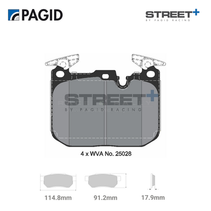 T8194SP2001 Pagid Street+ Brake Pad Set