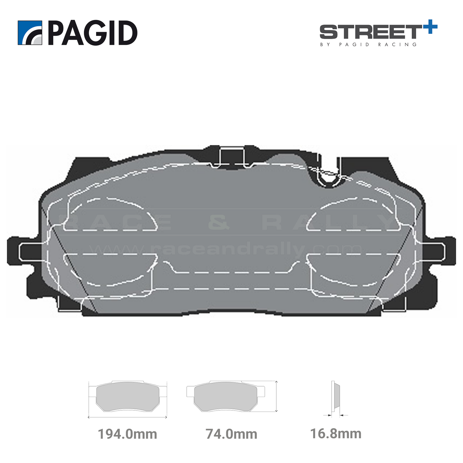 T8233SP2001 Pagid Street+ Brake Pad Set - Audi A3/A4 Models