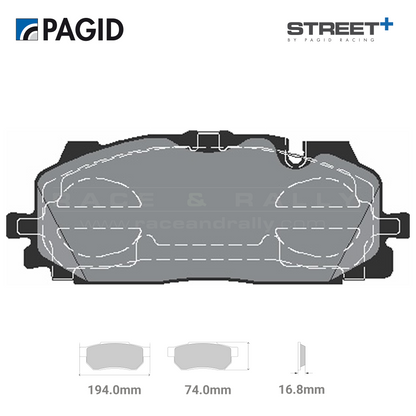 T8233SP2001 Pagid Street+ Brake Pad Set - Cupra