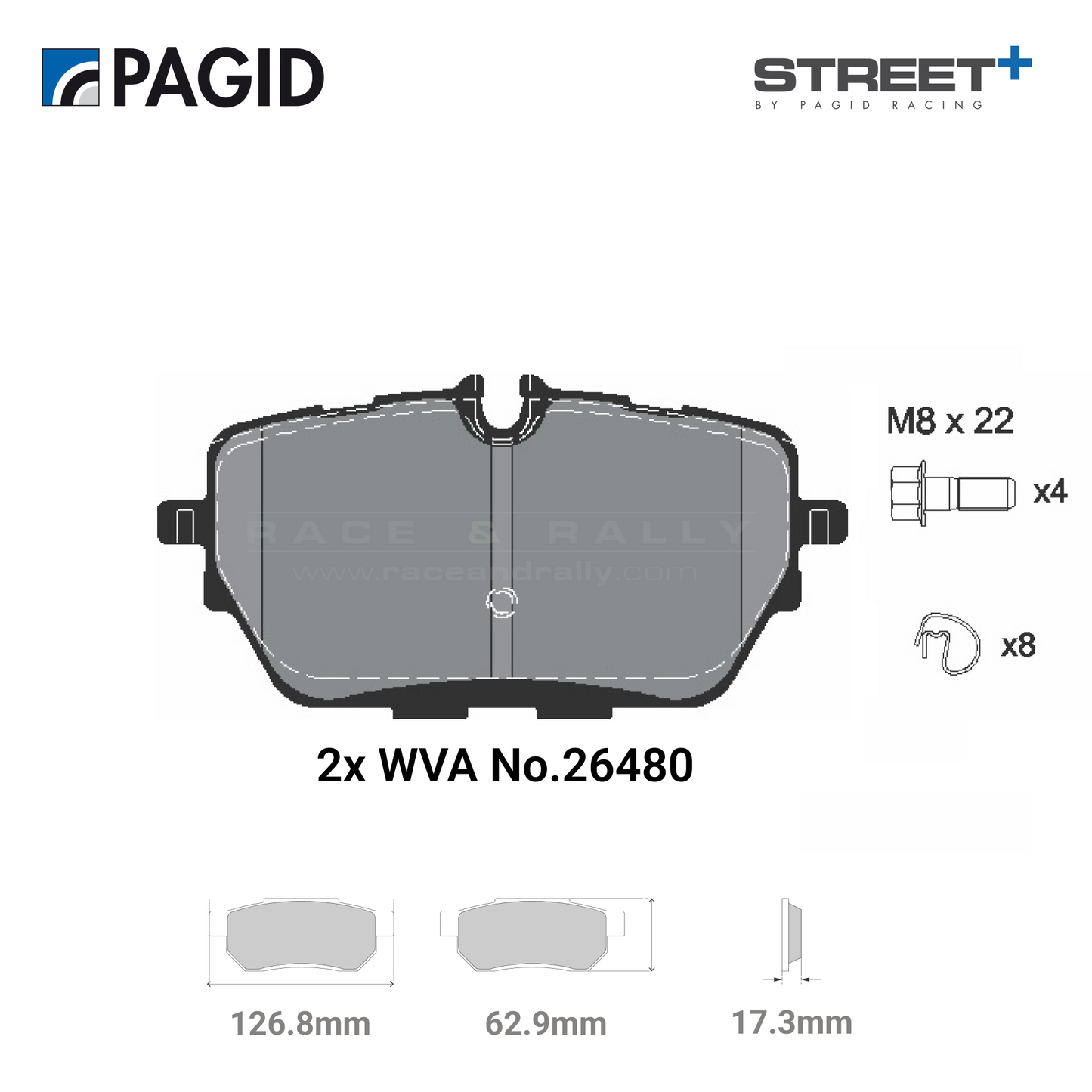 T8311SP2001 Pagid Street+ Brake Pad Set