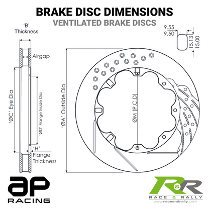 Ø368mm x 36.0mm Ventilated Brake Disc - 12 x 230.0mm PCD - Floating