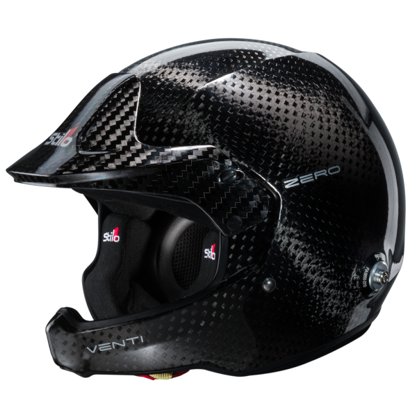Stilo Venti WRC 8860 Zero rally helmet with aerodynamic design and ventilation, designed for rally racing safety and performance.