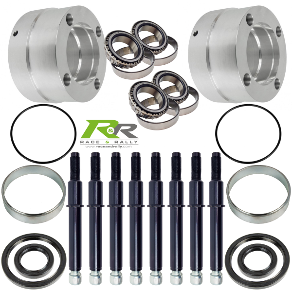 Atlas Axle Fully Floating Hub Kit - Alloy Hubs with Twin Taper Bearing