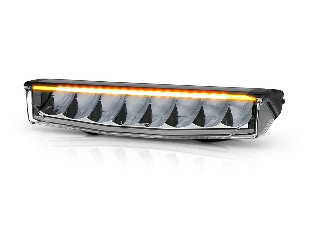 Lazer Lamps AIR-55 air light with angled Beacon mounted on vehicle, showcasing its rugged design and bright illumination.