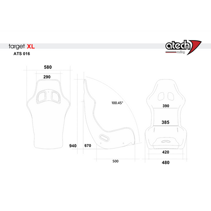 Atech Target XL Sizing