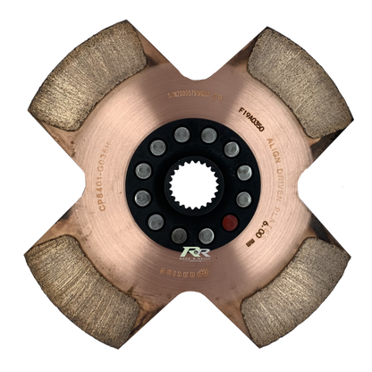 Ø184mm x 6.00mm - 4 Paddle Bonded - 1.00"x23 Splines - 14.20mm Hub - Race and Rally
