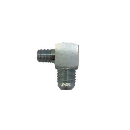 90° Forged Male Elbow - 1/4" NPT to -08 JIC/UNF - Race and Rally