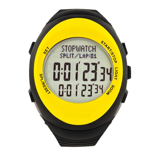 AST Fastime Rally Watch RW3WGY - Yellow Bezel with Grey Display