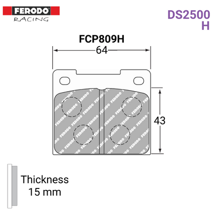 Ferodo DS2500 FCP809H racing brake pads