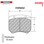 FCP825Z - DSUNO Brake Pads