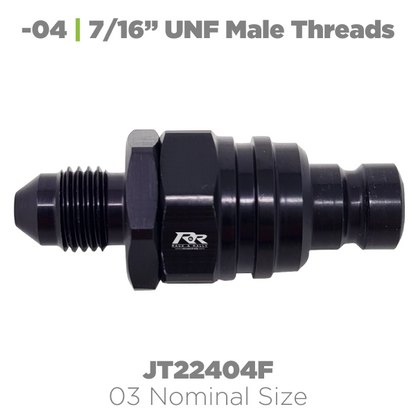 2000 Series Straight Plug - Male Threads - Race and Rally