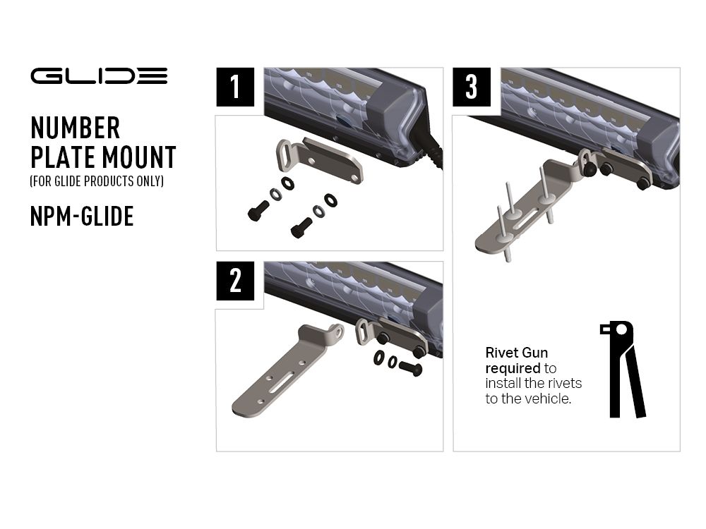 Licence Plate Mount (Glide)
