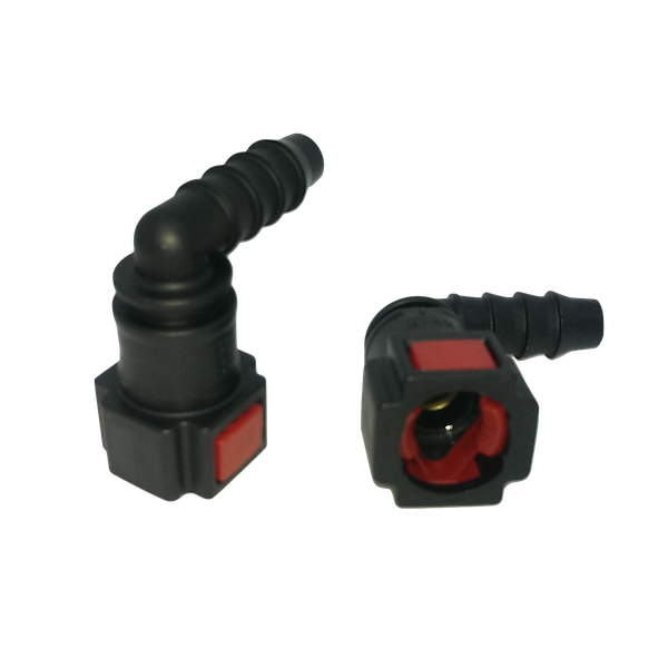 90° coupling Ø8 with fir Ø10