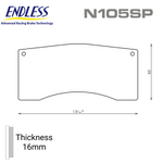 Endless RCP002 Brake Pad Set - N105SP