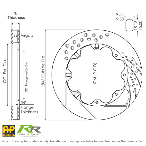 Ventilated Brake Disc Schematic