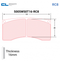 5005W50T16-RC8 - CL Brake Pads