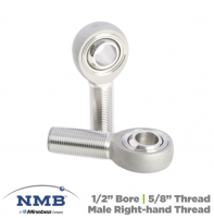 NMB Rod End Bearing | 1/2" Bore | 5/8" Male Thread - Right-hand
