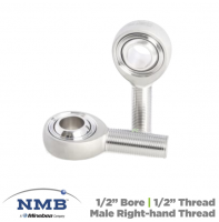 NMB Rod End Bearing | 1/2" Bore | 1/2" Male Thread - Right-hand