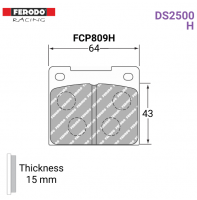FCP809H - DS2500 Brake Pads
