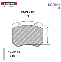 FCP825H - DS2500 Brake Pads
