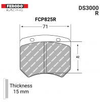 FCP825R - DS3000 Brake Pads