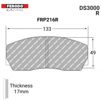 FRP216R - DS3000 Brake Pads