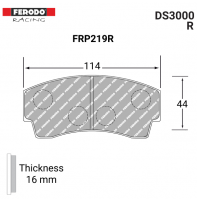 FRP219R - DS3000 Brake Pads