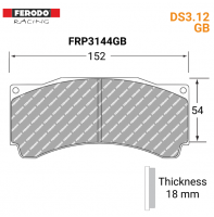 FRP3144GB - DS3.12 Brake Pads - Bedded