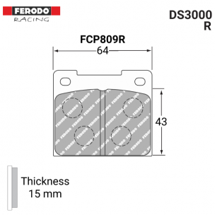 Ferodo DS3000 FCP809R racing brake pads