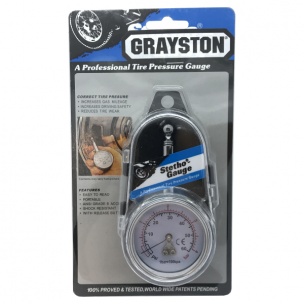 GE92 - Grayston Professional Tyre pressure gauge 0-60 PSI 0-4 BAR