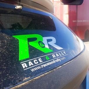 Race and Rally tailgate sticker
