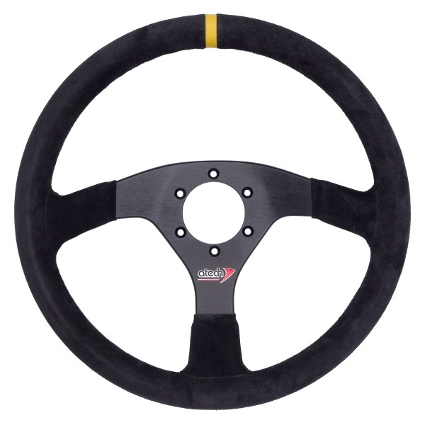 Atech 350mm Flat Suede Steering Wheel - ATVO0101 