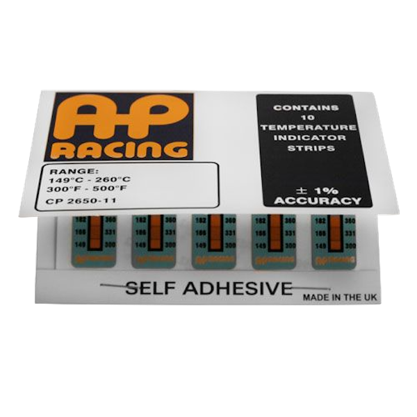 Racetech Motorsport Temperature Test Strip Sticker 149-260c Pack of 10