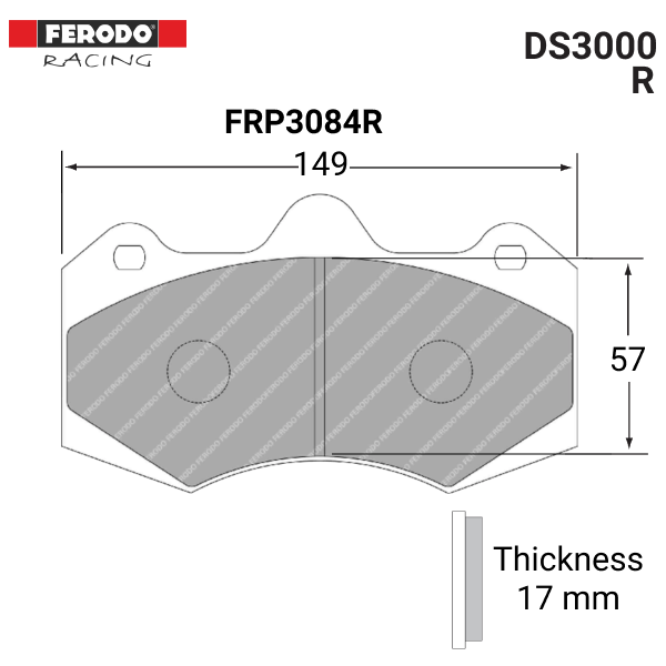FCP1394R Ferodo Front DS3000 Compound Race Brake Pad Set