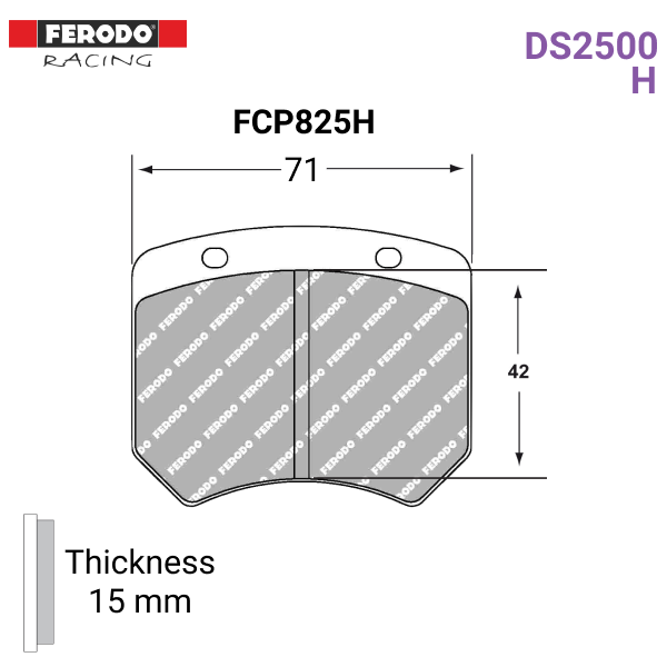 Ferodo Rear DS2500 Compound Brake Pad Set FCP815H