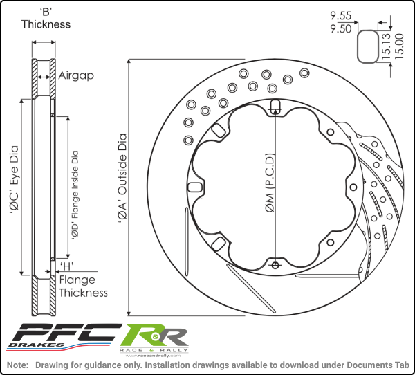 Ventilated Brake Disc Drawing